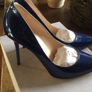 Brand new Jimmy Choo ocean blue stiletto pumps.